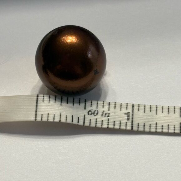 Erwin Pearl Vintage Dark Brown and Gold Toned Stud Clip on Earrings - Picture 10 of 10